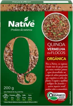 Flocos Quinoa Vermelha Orgânica, Native, 200 g
