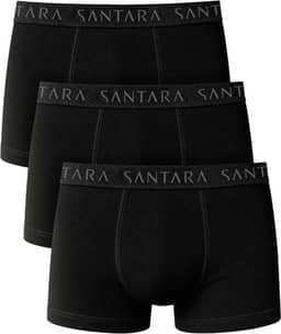 Kit com 3 Cuecas Boxer Masculina Algodão Egípcio Santara