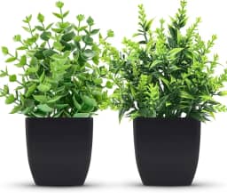 2 pacotes pequenas plantas falsas plantas artificiais vegetação em vasos para casa quarto banheiro casa de fazenda cozinha decoração interior