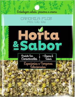Horta e Sabor – Camomila em Flor 10g | Ideal para Preparo de Chás Naturais | Aroma Suave e Relaxante | Ingrediente 100% Natural e Sem Glúten