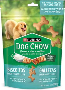 DOG CHOW Biscoitos Frango & Leite Filhotes 300g