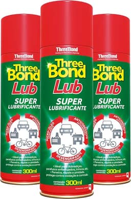 Desengripante ThreeBond LUB 300ml | Kit com 3 Unidades | Proteção Contra Corrosão, Repele Água e Reduz Atrito