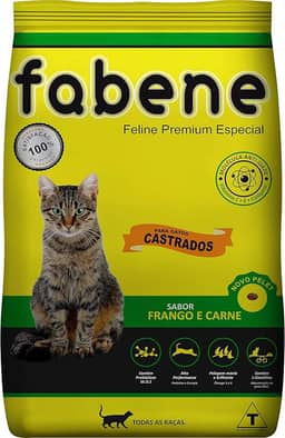 FABENE FELINE CASTRADOS SC 3 KG Qualita Foods para Todas de raça Adulto - Sabor Frango
