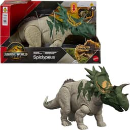Jurassic World Dinossauro de Brinquedo Rebirth Rugido Selvagem Spiclypeus para crianças a partir de 4 anos