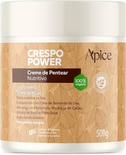 Ápice Creme de Pentear Nutritivo Crespo Power | Hidratação, Nutrição e Definição para Cabelos Crespos | 500g