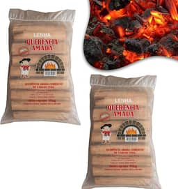 Kit Lenha Eucalipto 2 Pacotes 10kg Cada Forno Pizza Churrasco