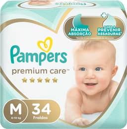 Fralda Pampers Premium Care Tamanho M 34 Unidades