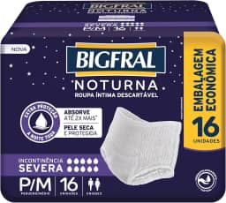 Roupa Íntima Bigfral Noturna P/M 16 Unidades