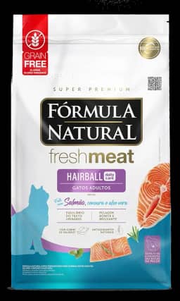 Fórmula Natural Fresh Meat Ração Seca Hairball Para Gatos Adultos Sabor Salmão 1Kg