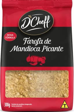 D´Cheff Farofa De Mandioca Picante 300 Gramas
