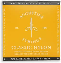 Augustine Strings Classic Gold - Cordas de guitarra clássica de tensão média - A corda de nylon original - 1 conjunto