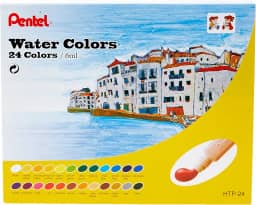 Aquarela HTP Pentel a Base de Água 24 Cores