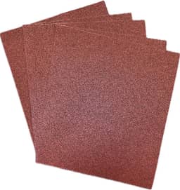 Folha de Lixa Grão 60 – Kit com 5 Folhas 22,5×27,5 cm – Desbaste Rápido para Massa, Madeira, Gesso, Tinta e Reboco