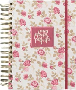 Meu plano perfeito, planner sem data com capa de tecido, capa Vintage | Planner 2026