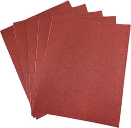 Folha de Lixa Grão 120 – Kit com 5 Unidades | Lixa 120 para Madeira, Massa, Metal e Uso Geral | Acabamento Uniforme e Ótima Durabilidade