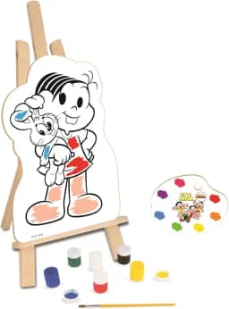 Nig Brinquedos Kit de Pintura Infantil com Cavalete Turma da Mônica