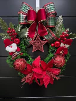 Guirlanda De Natal Papai Noel Decoraçao Natalina 40 Cm