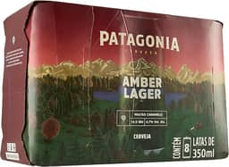 Pack Cerveja Patagonia Amber Lager Nacional 350ml Lata Sleek - 8 Unidades