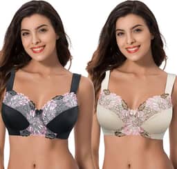 Sutiã feminino plus size minimizador sem forro renda cobertura total