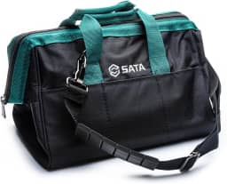 SATA Bolsa de ferramentas portátil de 33 cm com estrutura à prova d'água e vários bolsos internos e externos, armazenamento de ferramentas e organizador – ST95181