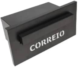 Caixa De Correio Moderna Slim Fosca Escrito Correio (Preto)