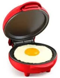 Mini Máquina de Fazer Omelete e Pizza, 220v, Elétrica, Antiaderente, Compacta cores, vermelha, preta e rosa, envio conforme disponibilidade.