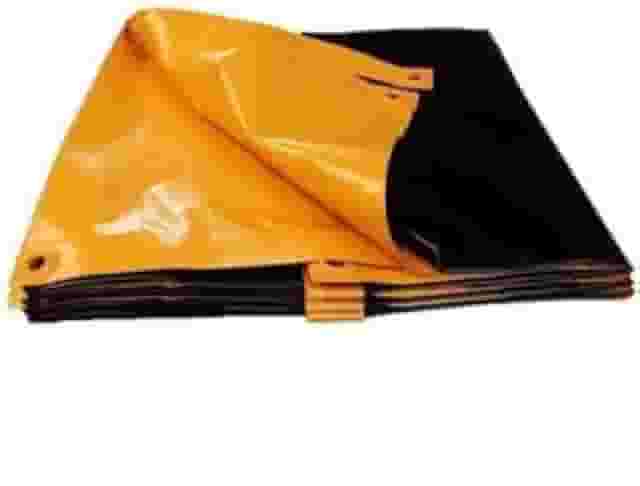 Lona Pvc Emborrachada 3x6 Laranja-preta, Caminhão 500 Micras