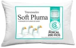 Travesseiro Soft Pluma com Enchimento de Plumas, 200 g