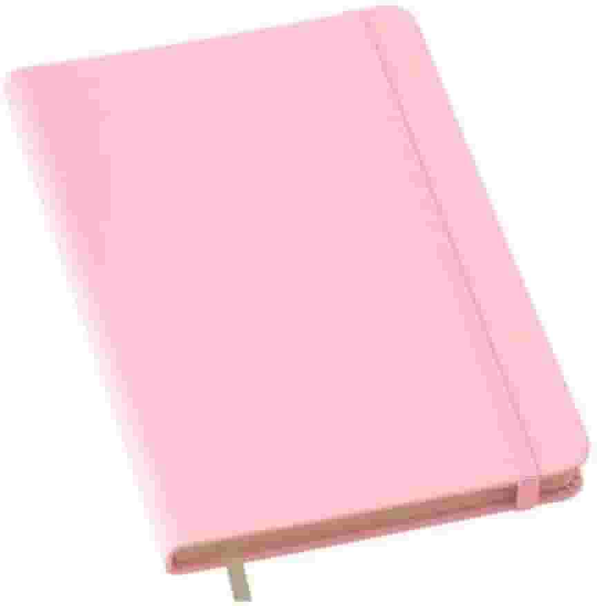 Caderneta de Anotações Grande Preto 14x21cm 80 Folhas Com Pauta Capa Emborrachada Caderno A5 Tipo Moleskine Bloco de notas Pautadas (rosa)