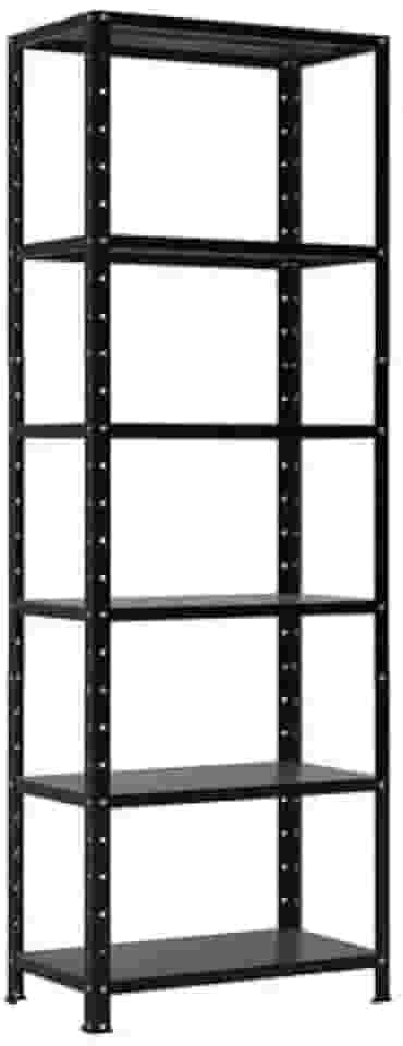 Estante/Armario De Aço 70cm 6 Bandejas Suporta 120kg Preto