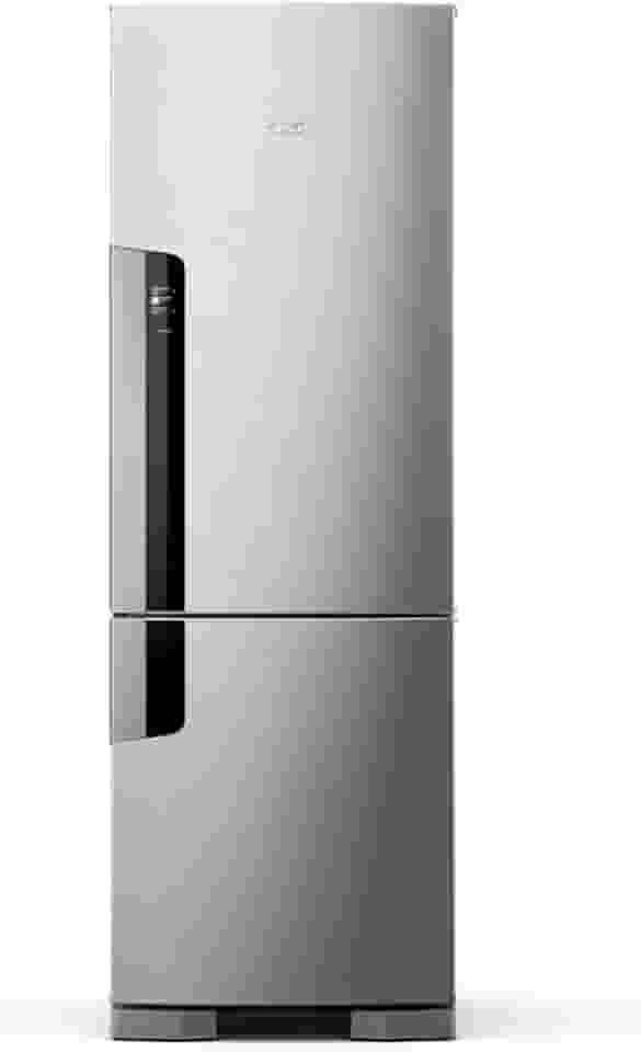Geladeira Consul Frost Free Duplex 397 litros Evox com freezer embaixo - CRE44BK 110V