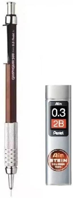 Lapiseira Pentel Graphgear 500 0,3mm+grafite Ain Stein 03 2b