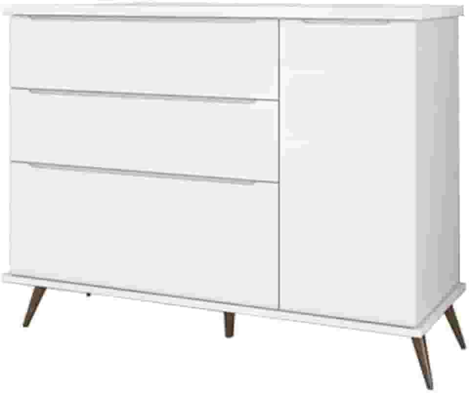 Cômoda Sapateira Alice 3 Gavetas para Quarto de Bebê Infantil - Phoenix Baby