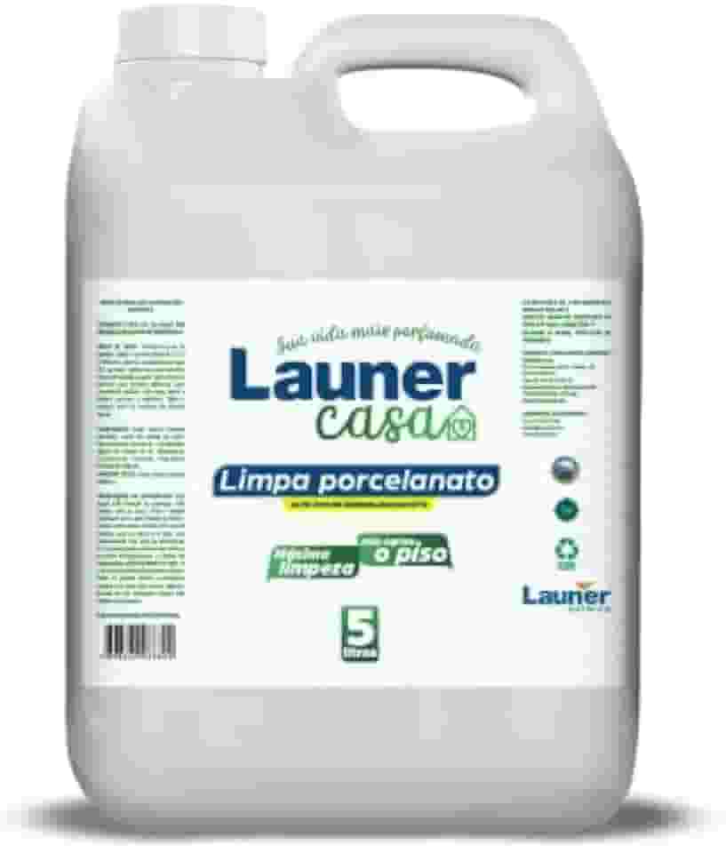Limpa Porcelanato Profissional Concentrado Limpador de Alto Rendimento para Pisos, Mármore e Cerâmica Remove Sujeiras Difíceis sem Danificar Launer Casa 5L