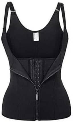 Cinta Modeladora Dupla Compressão com Zíper e Colchete – Redutor de Medidas, Afina Cintura, Corrige Postura e Ideal para Pós-Parto (TAMANHO M)