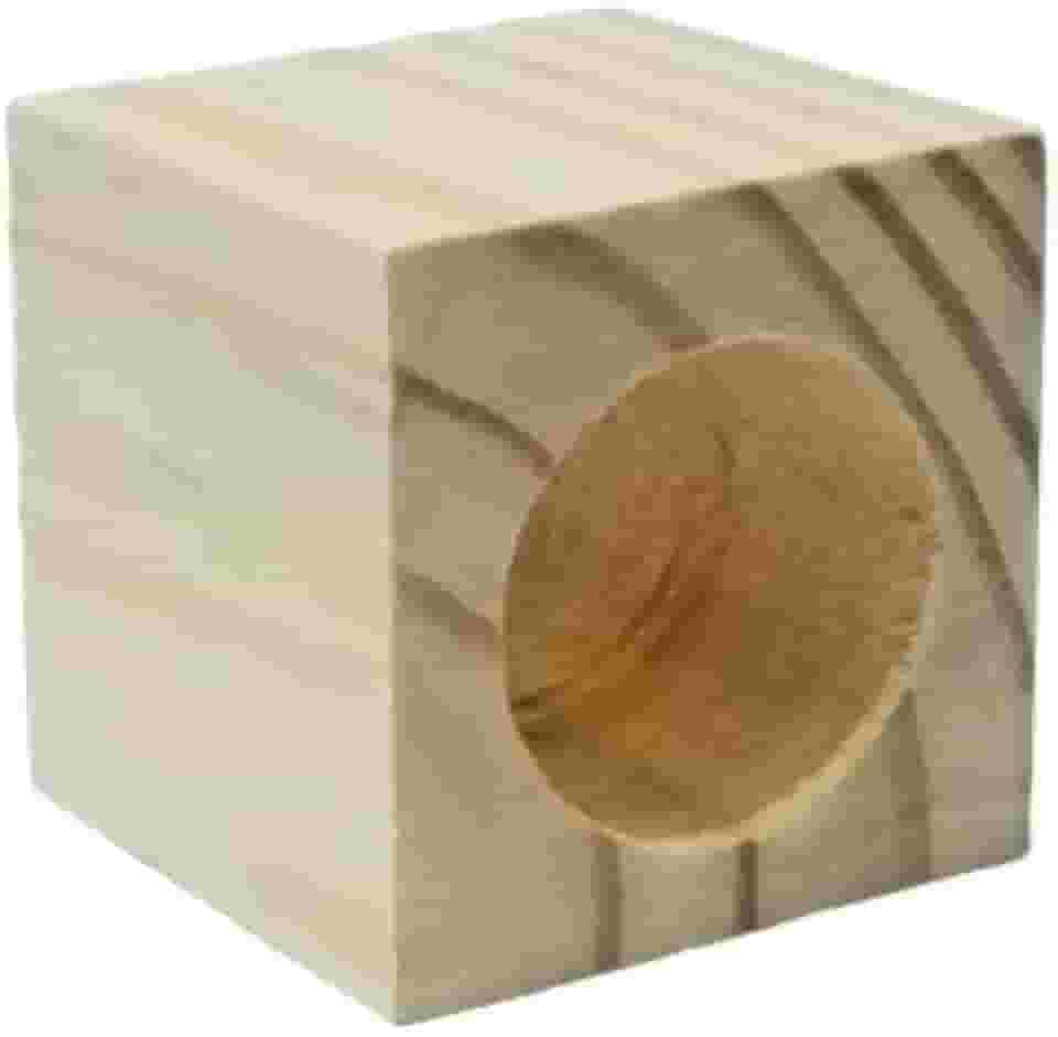 Brinquedo Mini Cubo Madeira Porta Feno Alfafa para Chinchila Roedores Coelhos Hamster Porquinho India Camundongo