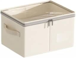 Caixas de Armazenamento de Tecido com Tampa, Cesta Organizadora Dobrável Grande para Roupas, Brinquedos e Quarto(1pcs,24L)