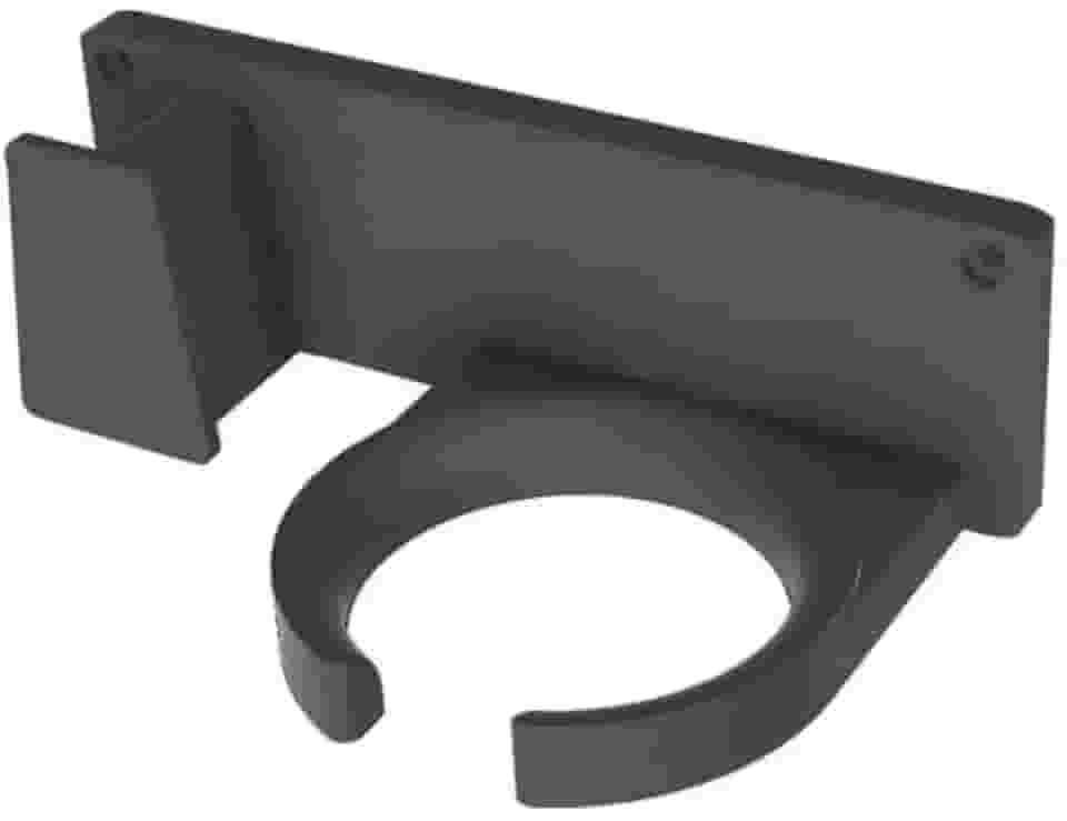 Suporte De Parede P/Secador De Cabelo e Chapinha - Universal C/Parafusos (Preto)