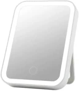 Espelho Maquiagem Com Touch E Borda Luz De Led Mesa Espelho Facial Portátil