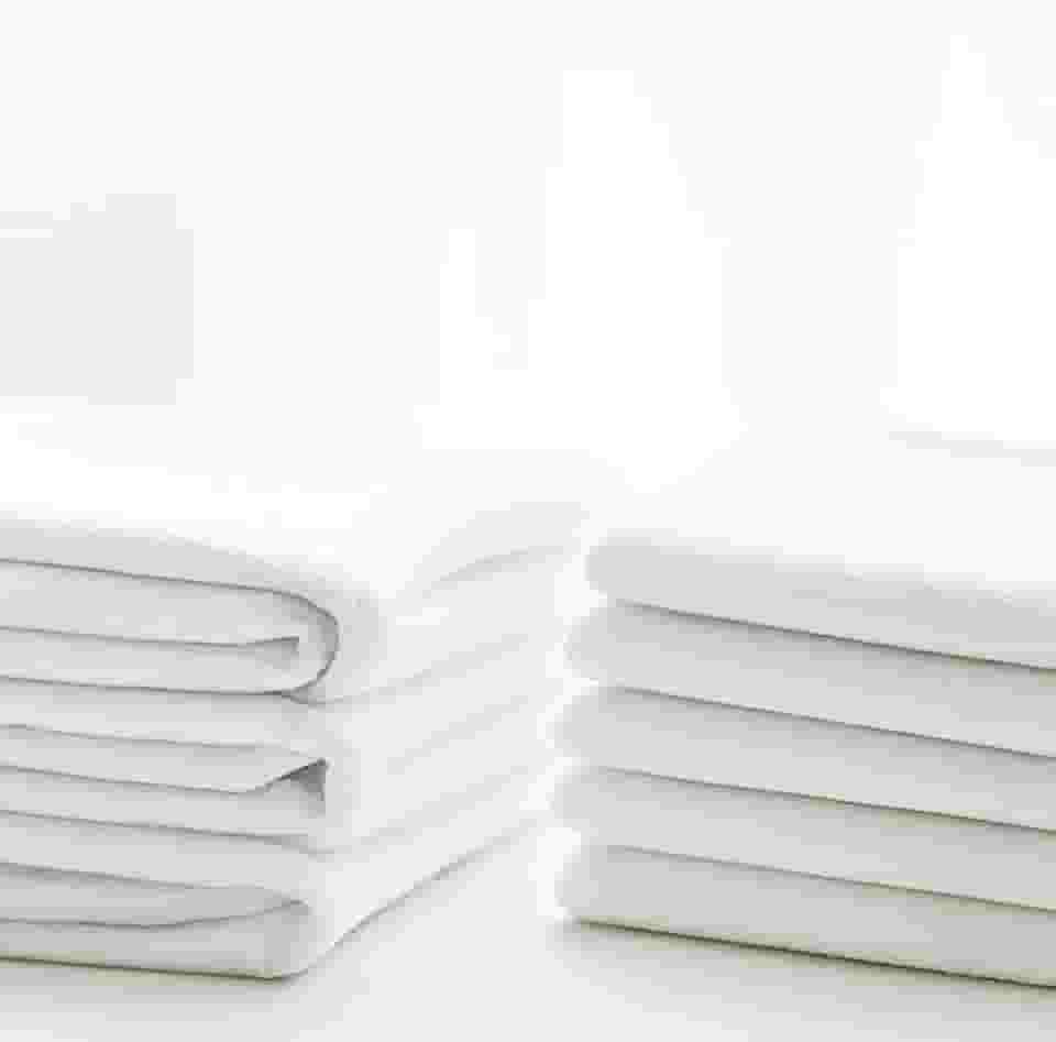 Kit 5 Unidades Pano de Prato Branco Liso 100% Algodão com Bainha 42x68cm