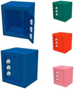 COFRINHO MINI COFRE EM AÇO COM SEGREDO SENHA AJUSTAVEL PARA NOTAS E MOEDAS FERCAR