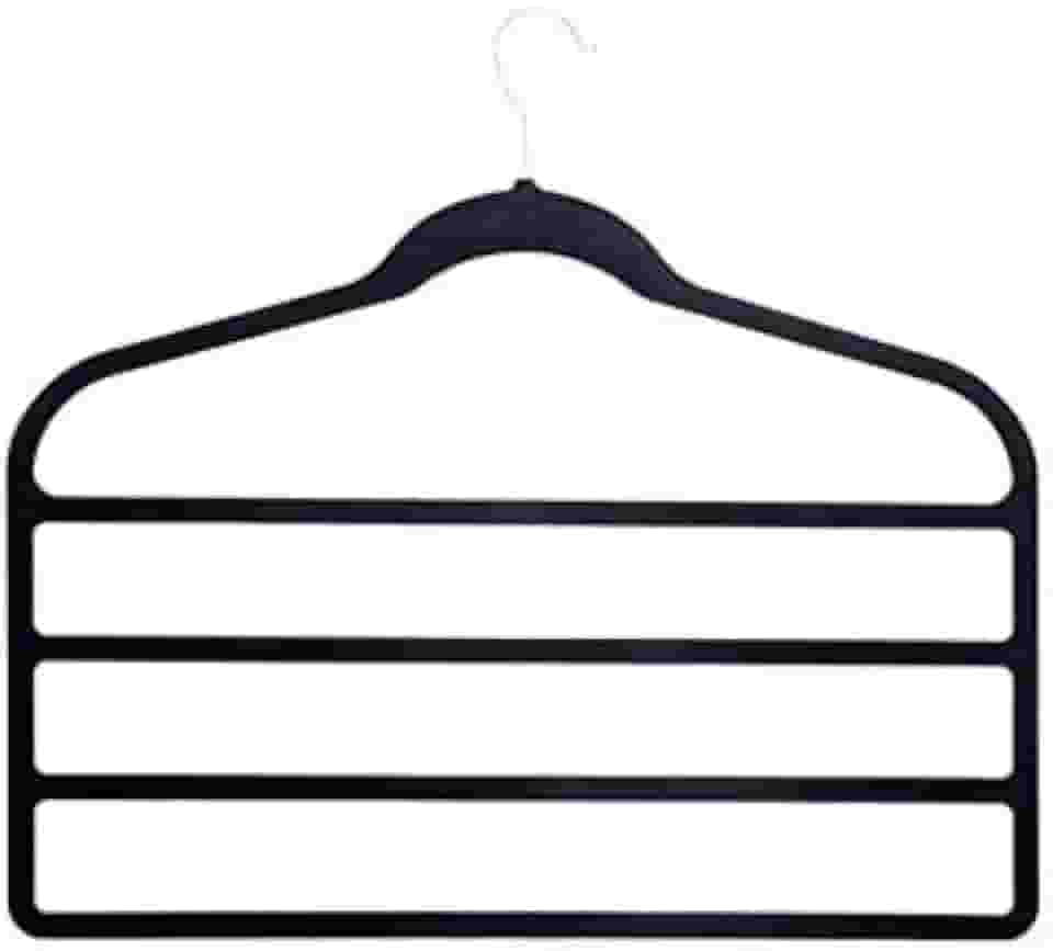 Kit 10 Cabides de Veludo P/Calca Saia Preto