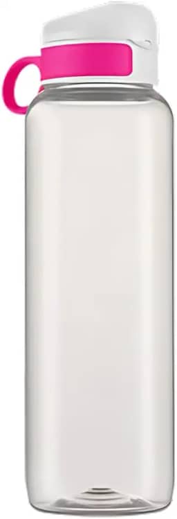 Garrafinha De Água Squeeze 1L Resistente Escritório Academia (Rosa)