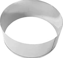 Aro Cortador Redondo Para Montar Bolo 15x10cm Em Inox Chicky