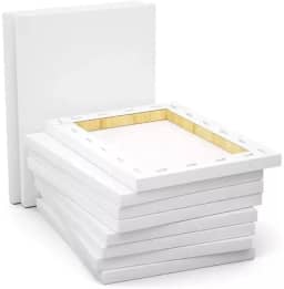 Supertela Tela de Pintura 40x50 - 1 Peça - Branco - Óleo, Acrílica, Aquarela - Algodão com Resina Acrílica, Madeira Pinus ou Eucalipto