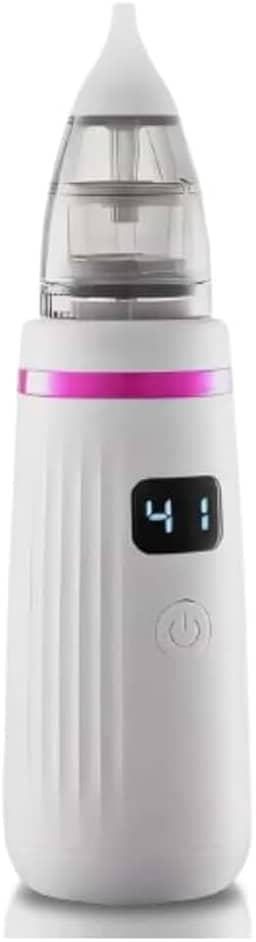 Sugador Nasal Elétrico para Bebê - Aspirador Nasal Portátil USB - Limpador de Nariz e Ouvido - 5 Níveis de Sucção, 3 Bocais Intercambiáveis - Removedor de Muco Infantil - UpShop
