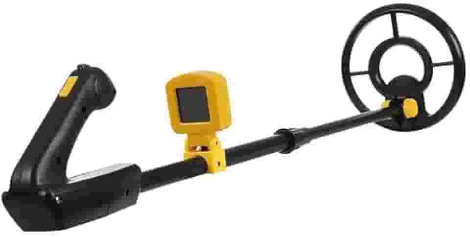 Detector de Metais Portátil com LCD, Bobina 18cm à Prova D'água, Haste Ajustável 100-130cm, 3 Níveis de Sensibilidade