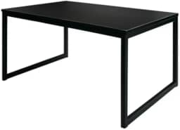 Mesa de Jantar Estilo Industrial Estrutura de Metal 120x80 cm(PRETO)