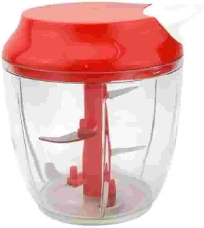 Processador de Alimentos Manual Triturador Mixer 5 Laminas (Vermelho)