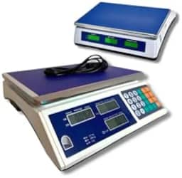 Balança Eletrônica Digital com Bateria Embutida Pesa Até 40 Kg Alta Precisão Pesagem de alimentos e ingredientes aço inoxidável leitura na tela